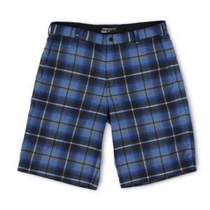 Nike Golf Shorts Mens 30 Blue Plaid Chino Tour Performace Dri-Fit